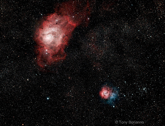 M8 and M20 - Lagoon and Trifid Nebulas